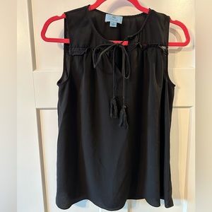 Cute black blouse!